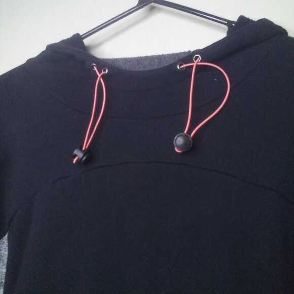 Forever 21 Hoodie M Women Pullover Long Sleeve Pocket Rise Above Black Gray - Picture 10 of 15